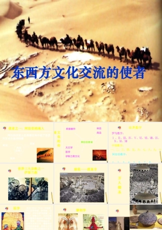 九年级历史上册 37(东西方文化交流的使者)课件 人教新课标版 课件