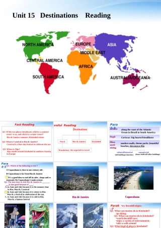 11-12年高二英语 Unit 15 Destinations reading课件 大纲人教版 课件