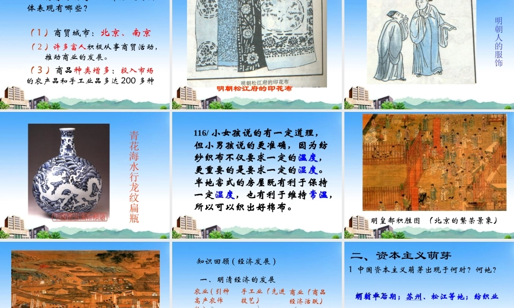 七年级历史下册 经济的发展与 闭关锁国 课件 人教新课标版 课件