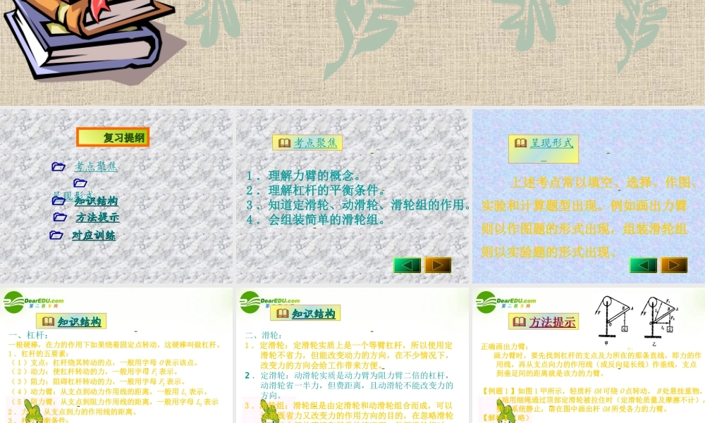 中考物理 复习之简单机械 课件