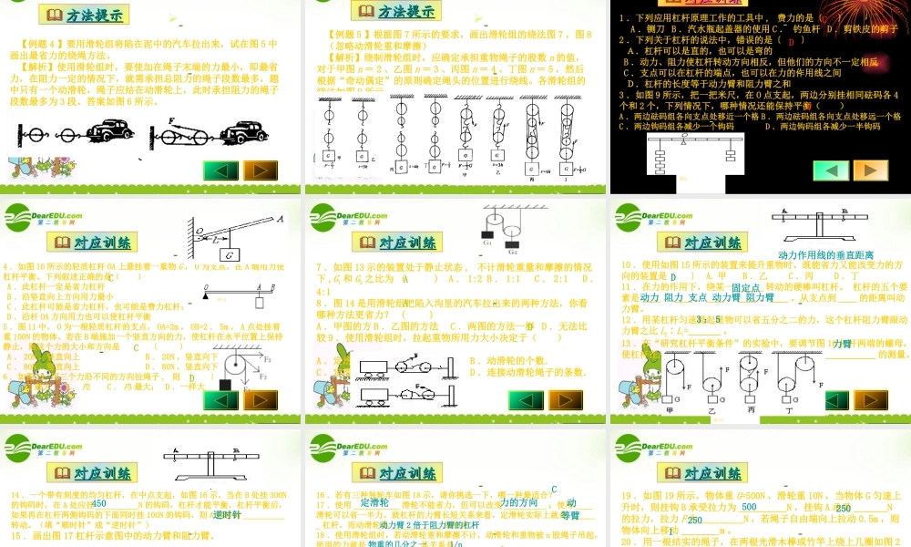 中考物理 复习之简单机械 课件