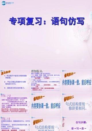 中考语文专题复习 语句仿写课件