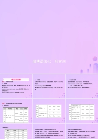 中考英语复习 语法七 形容词课件