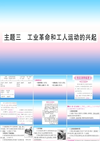 (甘肃专用)中考历史总复习 第一篇 考点系统复习 板块五 世界近代史 主题三 工业革命和工人运动的兴起(精讲)课件