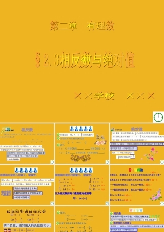 七年级数学上册 2.3相反数与绝对值课件 青岛版 课件