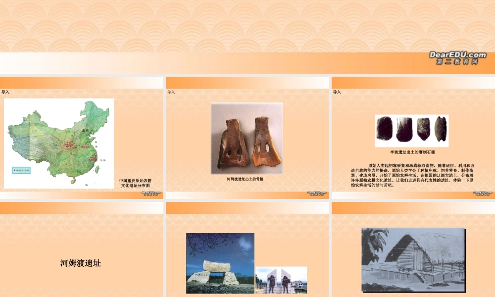 七年级历史原始农耕文化的遗存课件 人教版 课件