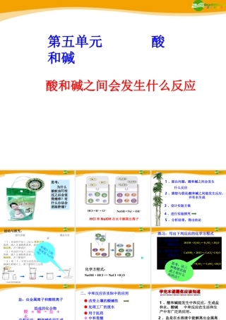 九年级化学 中和反应及其应用课件 鲁教版 课件