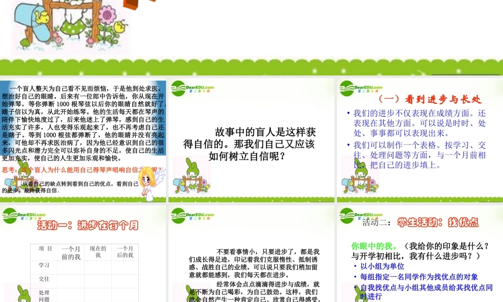 七年级政治下册：第二课(扬起自信的风帆)第三框课件(人教新课标版) 课件