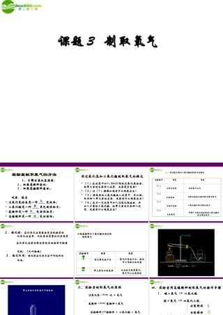 九年级化学 课题3 制取氧气课件 人教新课标版 课件