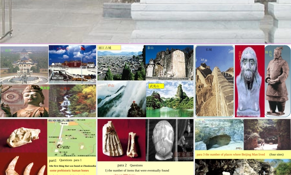 Module 6 The World s Cultural Heritage-reading and vocabularyppt 新课标外研英语选修七全部课件二