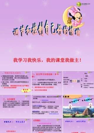 七年级政治下册 第十三课 让快乐时时围绕在我身边 第二框调节和控制好自己的情绪课件 鲁教版 课件