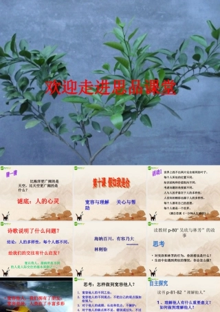 七年级政治上册(宽容和理解)课件 教科版 课件