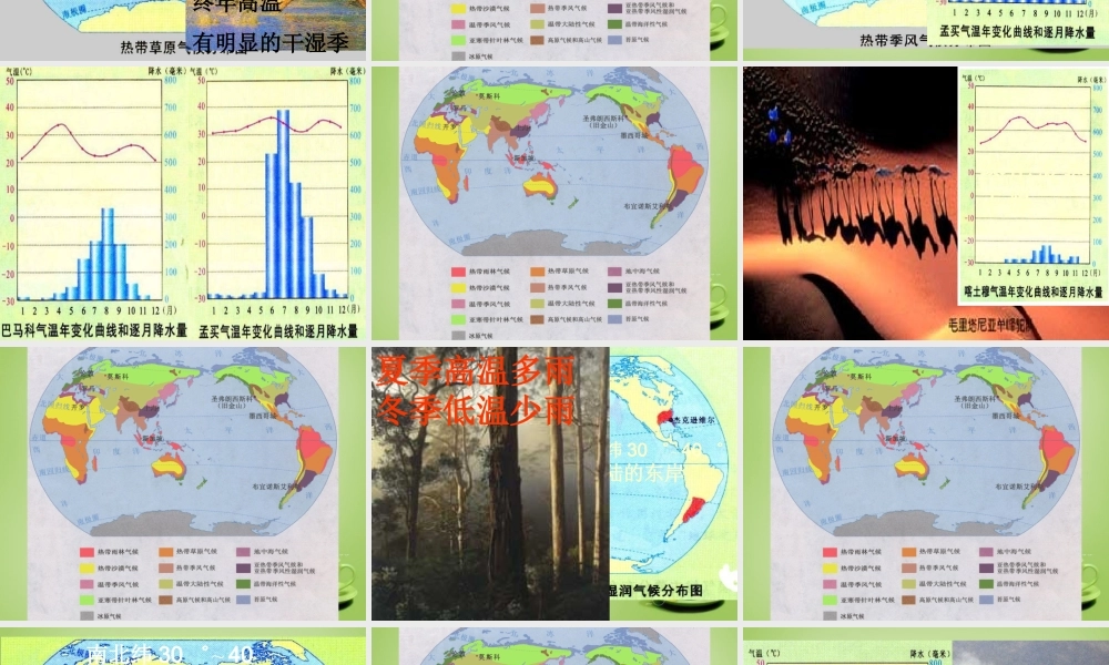 七年级地理上册 4.4 世界主要气候类型课件1 湘教版 课件