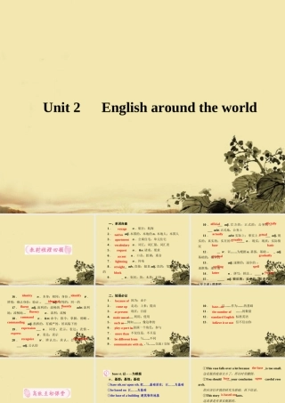 2Unit 2　English around the world 课件
