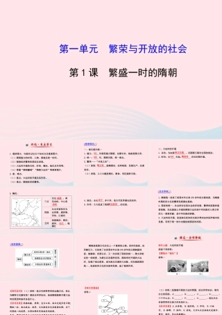 七年级历史下册 第一单元 繁荣与开放的社会 第1课 繁盛一时的隋朝课件 新人教版 课件