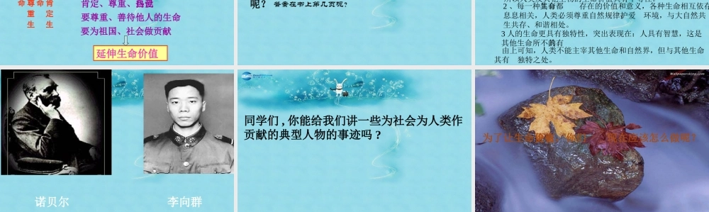 七年级政治上册 2.3 珍爱生命课件 新人教版 课件