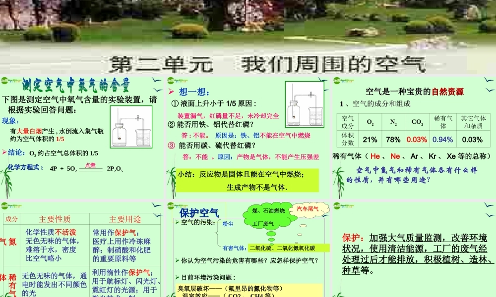 九年级化学上册 2-4单元复习课件 人教新课标版 课件