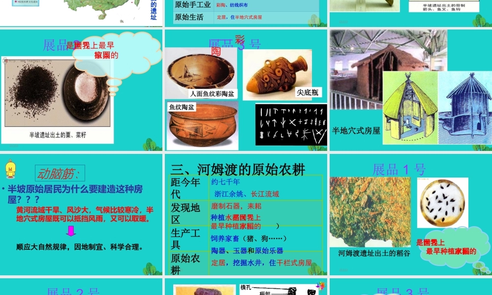 (秋季版)七年级历史上册 第2课 原始农业的产生课件 华东师大版 课件