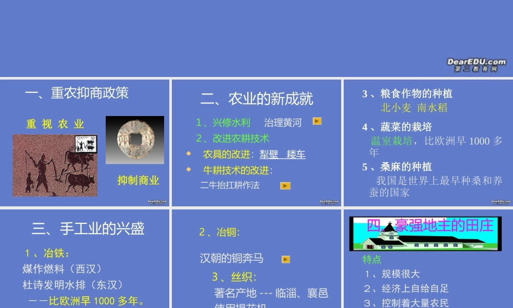 七年级历史第13课两汉经济的发展课件 人教版 课件