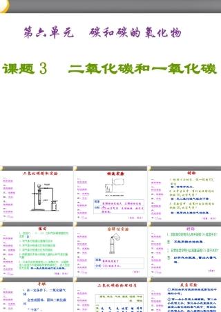 九年级化学 课题3 二氧化碳和一氧化碳课件 人教新课标版 课件