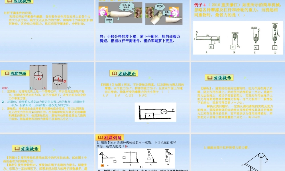 中考物理 考点复习之简单机械课件