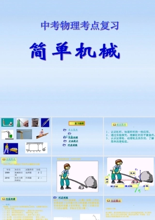 中考物理 考点复习之简单机械课件