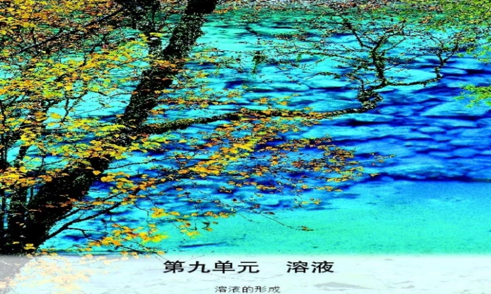 九年级化学下册 第九单元 课题1 溶液的形成课件2 (新版)新人教版 课件