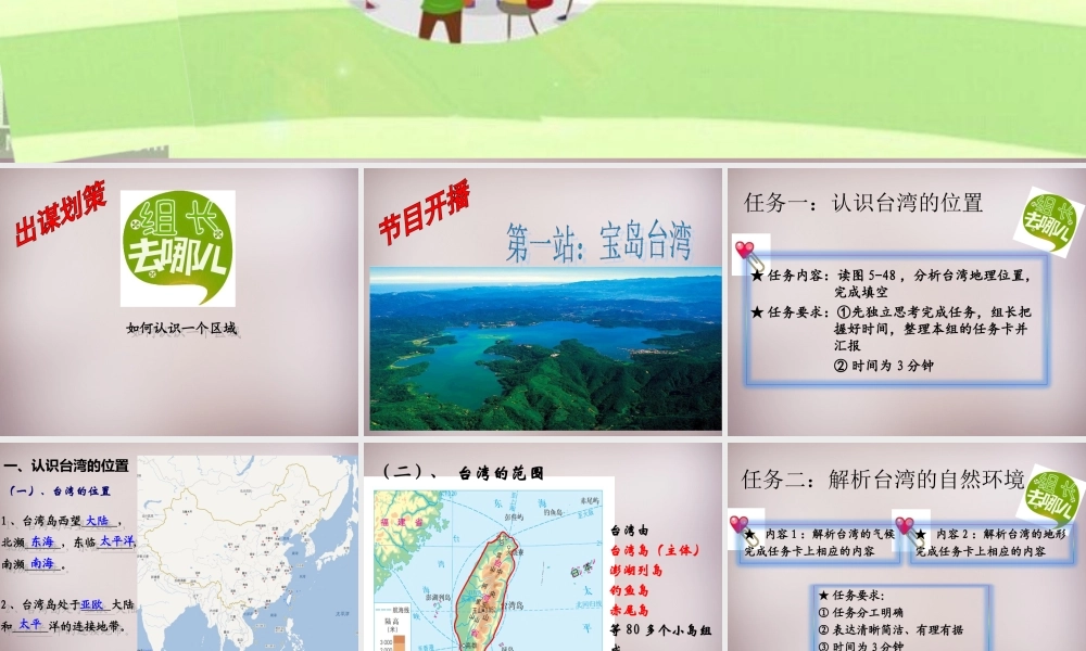 七年级历史与社会下册 第五单元 综合探究五(认识宝岛台湾)课件1 人教版 课件