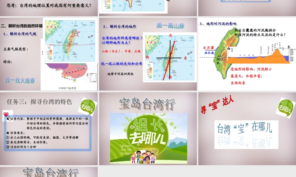 七年级历史与社会下册 第五单元 综合探究五(认识宝岛台湾)课件1 人教版 课件