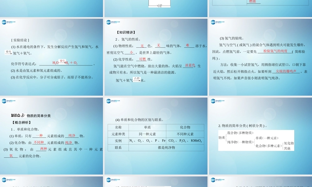 九年级化学上册 第四单元 课题3 水的组成课件 (新版)新人教版 课件