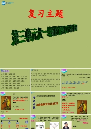 七年级历史上册 第三单元 大一统的秦汉帝国复习课件 北师大版 课件