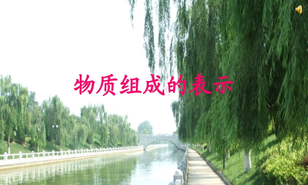 九年级化学物质组成的表示 课件