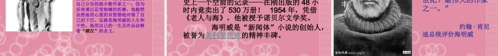 中考语文 老人与海复习课件 新人教版 课件