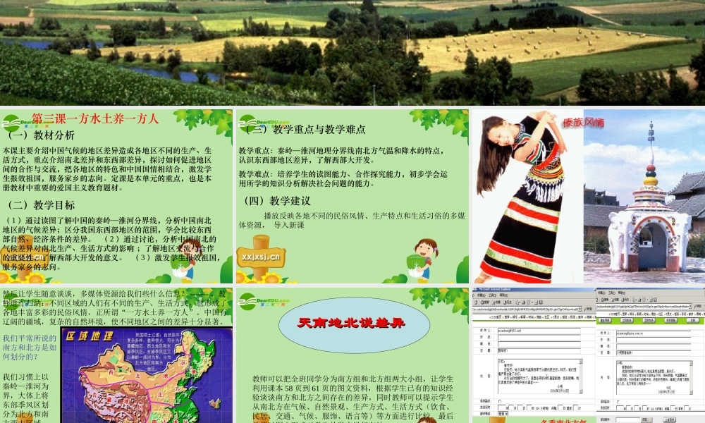 七年级历史与社会上册 第三课一方水土养一方人课件 人教新课标版 课件