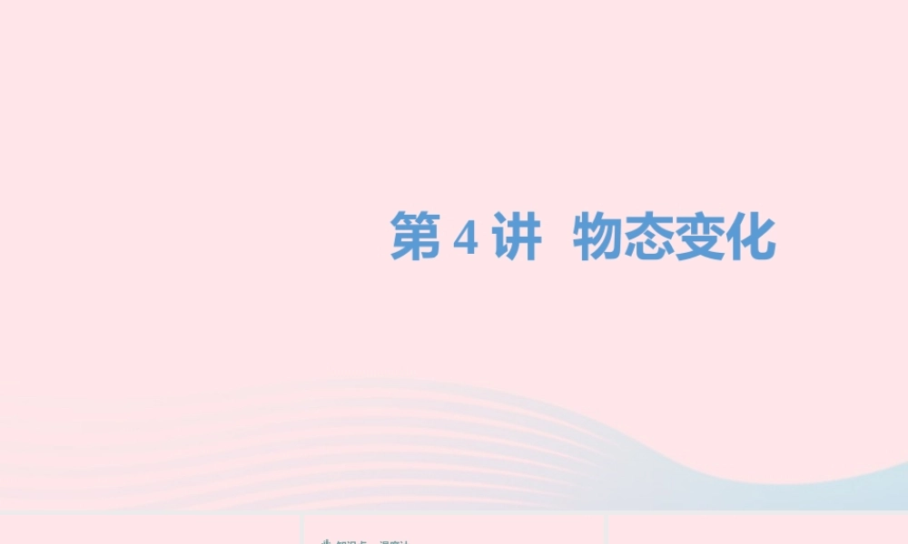 中考物理一轮复习 第4讲 物态变化课件