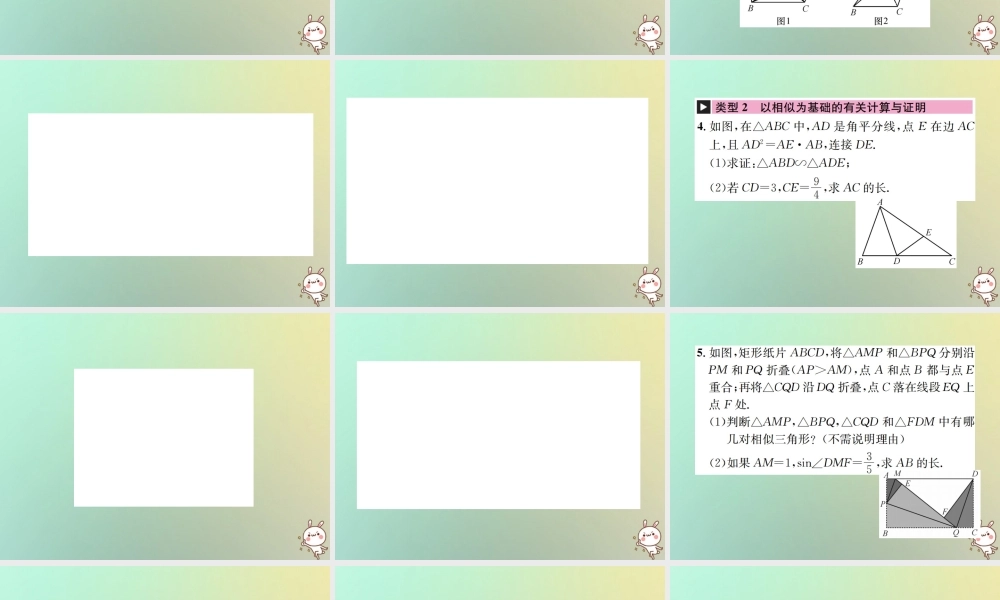 中考数学系统复习 第四单元 图形的初步认识与三角形 滚动小专题(六)与三角形有关的计算与证明课件