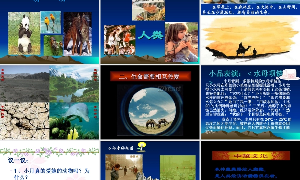 七年级上册第三课第一框 世界因生命而精彩 教学课件