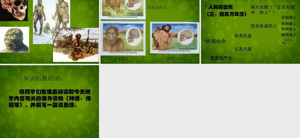 九年级历史上册 第1课(人类的形成)课件 新人教版 课件