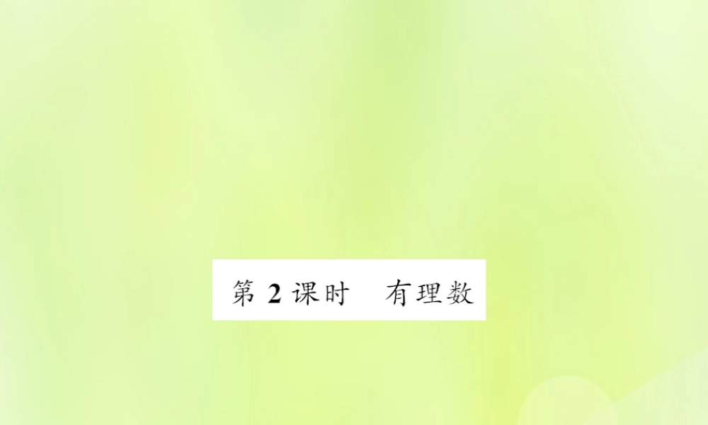 七年级数学上册 第2章 有理数 2.1 有理数 第2课时 有理数习题课件 (新版)华东师大版 课件