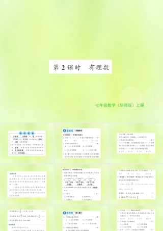七年级数学上册 第2章 有理数 2.1 有理数 第2课时 有理数习题课件 (新版)华东师大版 课件