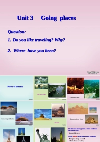 Unit3 Going Places Speaking课件示例 人教版 课件