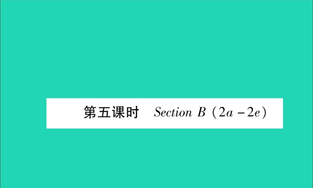 (毕节专版)秋八年级英语上册 Unit 10 If you gou to the party，you ll have a great time(第5课时)Section B(2a 2e)作业课件 (新版)人教新目标版 课件