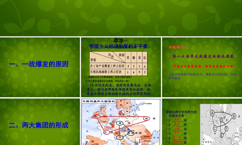 九年级历史上册 一次燃遍全球的战火课件 北师大版 课件