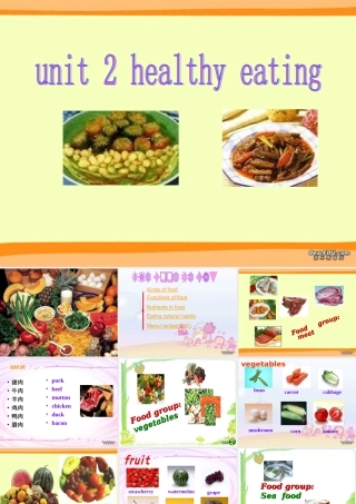 Unit2 healthy eating 新课标 人教版 必修3 课件