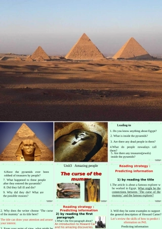 Unit3 Amazing people reading 高一英语Unit3 Amazing people reading课件 牛津英语