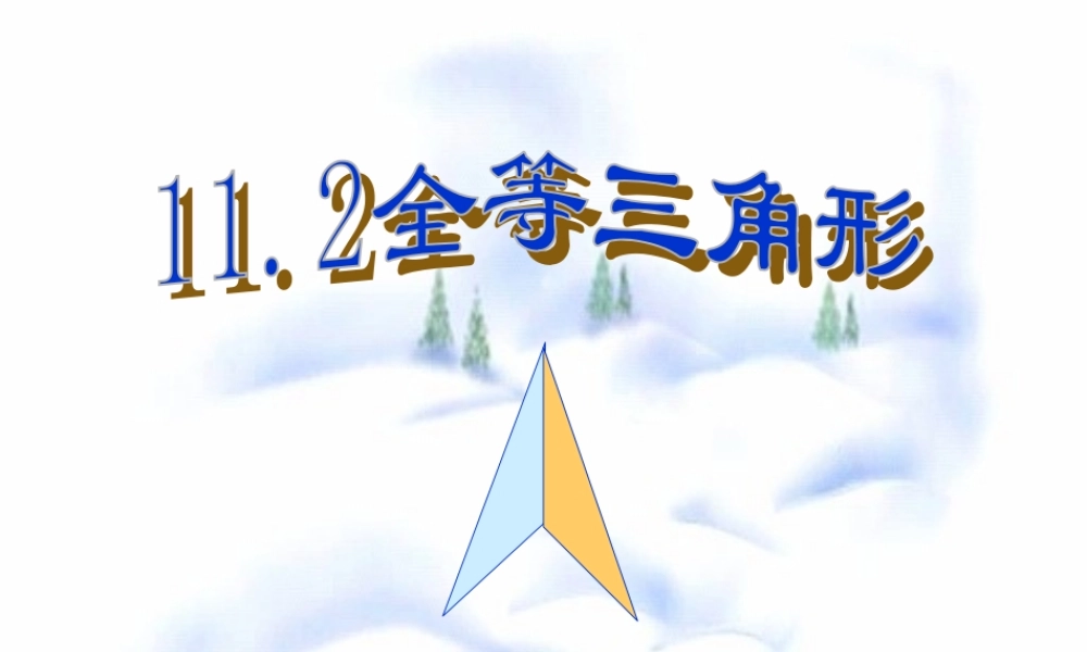 11.2 全等三角形 七年级第十一章 图形的全等全套课件 苏科版