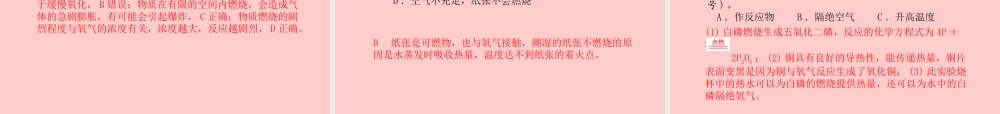 (滨州专版)中考化学总复习 第一部分 系统复习 成绩基石 第六单元 碳和碳的氧化物 第1课时 燃烧及化石燃料的利用课件 鲁教版 课件