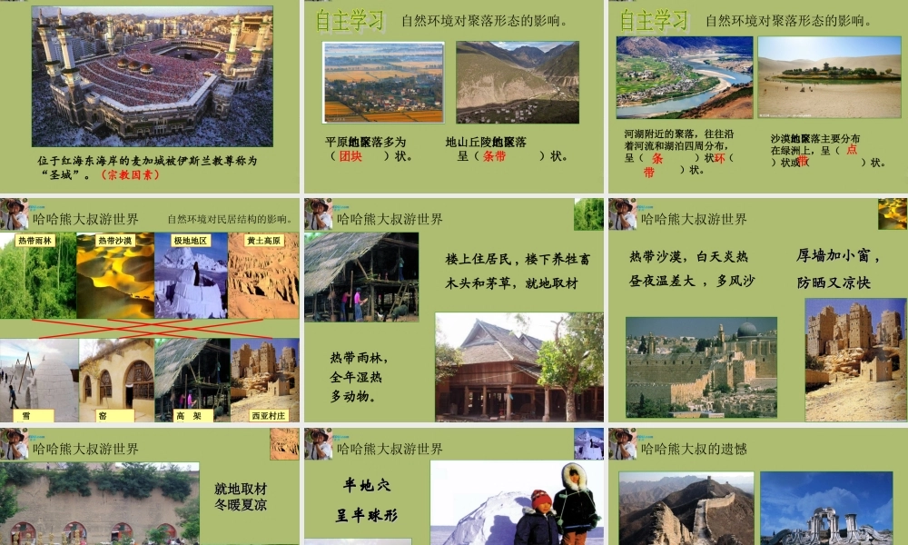 七年级地理上册 第五章 第三节 聚落—人类的聚居地课件 商务星球版 课件