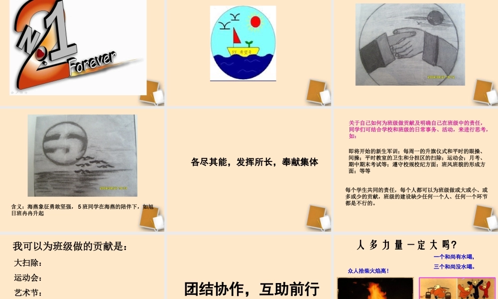 七年级政治 第一课第二框创建新集体课件 人教新课标版 课件