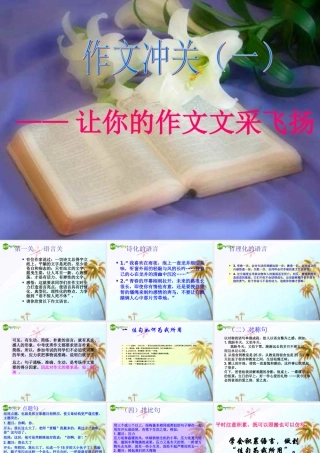 中考语文作文辅导课件 作文冲关第一关——语言关 课件